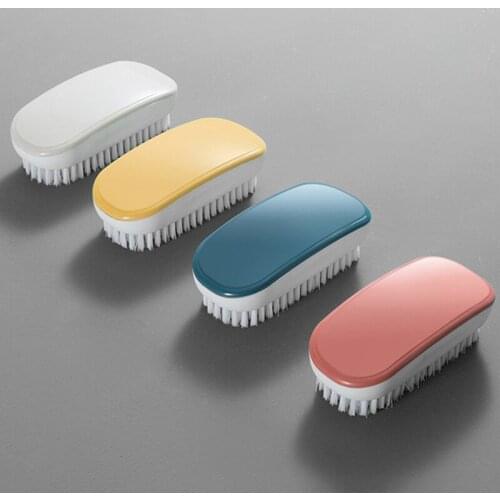 For 1pc Brush Hard Bristle Laundry Clothes Shoes Scrub Brush Portable Plastic Hands Cleaning Brush for Kitchen Bathroom