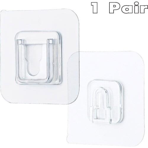 Home Double-sided Adhesive Wall Hooks Wall Hooks Hanger Strong Transparent Suction Cup Sucker Wall Storage Holder Home Storage