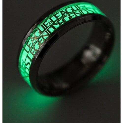 League of Legends surrounding fluorescent ring LOL stainless steel ring fashion titanium steel jewelry fan souvenir