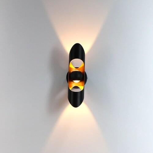 Outdoor wall lamp 10w outdoor wall light porch lights waterproof ip65 black gold white balcony decorations garden and terrace