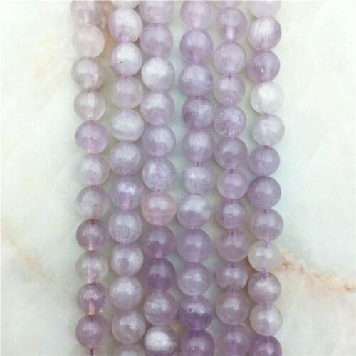 Natural Round Purple Ametrine Stone Beads Fashion Top Quality Smooth Mauve Jade Beads Amethysts Stone For 6 8 10mm Jewelry Makin