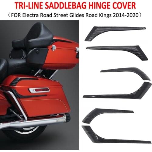 Tri-Line Saddlebag Hinge Cover Tour-Pak Accents Trim Lid FOR HARLEY Road Kings Electra Street Glides 2014-2020 2021 Motorcycle