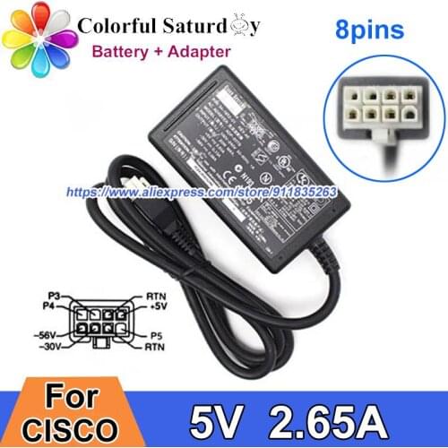Original ADP-20TB 34-1612-01 5V 2.65A 20W AC Adapter 30V 0.13A 56V 0.08A For CISCO Laptop Charger Power Supply 8pins