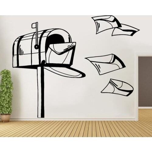 Mailbox Wall Sticker Post Envelope Vinyl Decal Mail Postal Stickers Inbox Home Decor Bedroom Living Room Decoration Letter Mural
