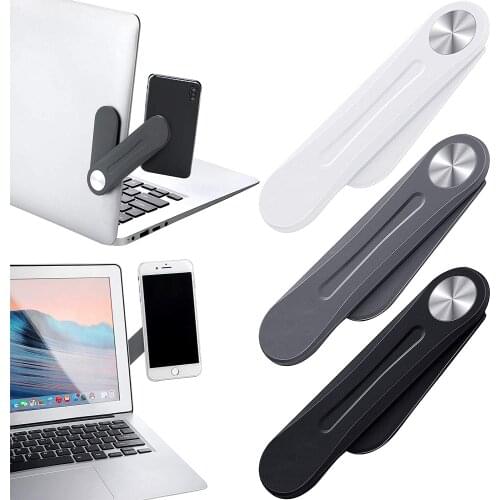 Hot Adjustable laptop Magnetic Side Mount Clip Computer Expansion stand universal plastic cell phone holder for mobile phone
