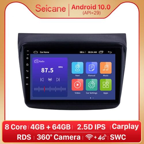 Seicane 9" 2din Android 10.0 Car GPS for MITSUBISHI PAJERO Sport/L200/2006+ Triton/2008+ PAJERO 2010 Support OBD2 Carplay DVR