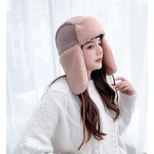 4 colors available New arrival fashion comfortable outdoor cute wild women hat winter warm high quality fresh vintage bomber hat
