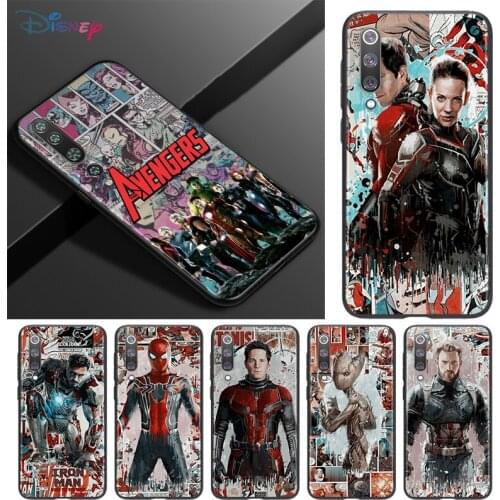Silicone Black TPU Cover The Avengers superheroes For Xiaomi Mi 11 11i 10i 10T 10 9T 9SE 8 Ultra Lite Pro 5G Phone Case