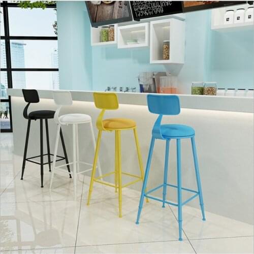 Nordic Bar Stool Wrought Iron Ins Creative Table High Chair Counter Stool Bar Stools for Home Decor