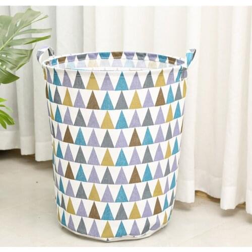Cotton Linen Foldable Dirty Clothes Hamper Large Laundry Basket Dirty Clothes Storage Bag Toy Storage Bucket Laundry Basket