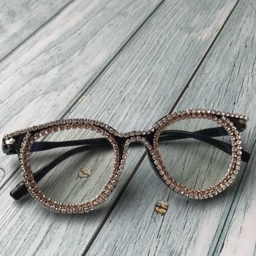 NEW cat eye Sunglasses for Women Brand Designer Shades Sun Glasses Men Vintage Metal Clear Eyewear UV400 Sunglass