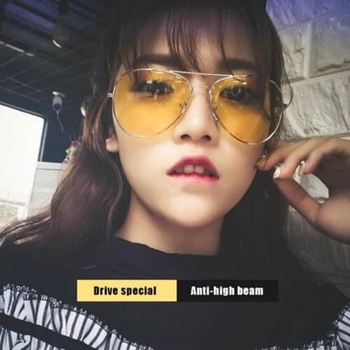 Fashion Retro Metal Frame Sunglasses Sunglasses Yellow Film Night Vision Goggles Multicolor Selection Sunglasses Car Accessories