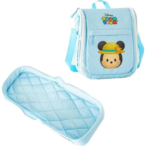 Disney New Baby Diaper Bag Fashion Multifunctional Bed Bag Backpack Nappy Bag Portable Travel Large Capacity Stroller Bag