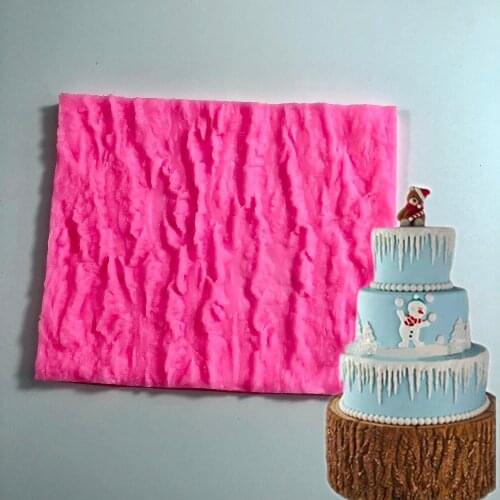 Bark Texture Silicone Lace Cake Mold Fondant Decorating Tools Chocolate Candy Moulds Mousse Sugar Craft Icing Mat Pad Tools