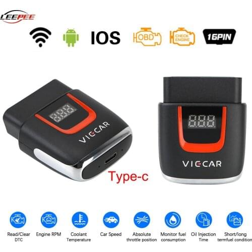 WIFI Digital Car OBD2 Scanner ELM327 Code Reader Engine Diagnostic Repair Tool Viecar ELM 327 Auto Accessories for Android IOS