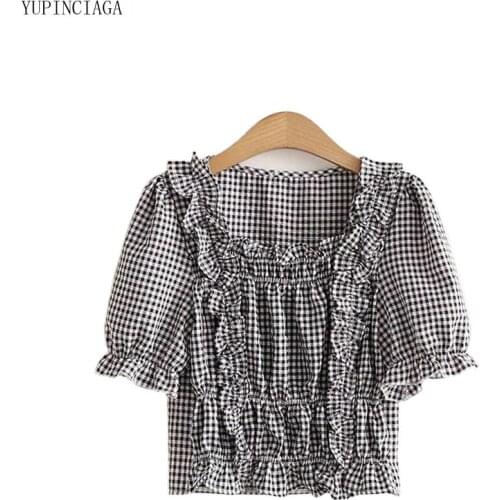 Женские рубашки в клетку YUPINCIAGA China At AliExpress