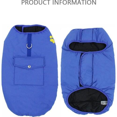Winter pet Dog Clothes Double Sided Cotton Dog vest Warm Waterproof Dog Clothes Big Dog Vest Autumn and Winter Pet dog clothing