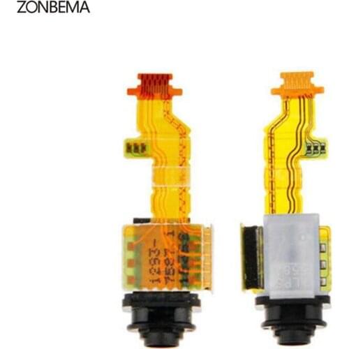 ZONBEMA 50pcs/lot Ear Earphone Headphone Jack Audio Flex Cable For Sony Xperia Z5 Compact Mini E5803 E5833 E5823 Repair Parts