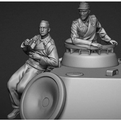 1/35 Resin Model figure GK Soldier Normandy Panther crew set Military theme WWII Unassembled and unpainted kit