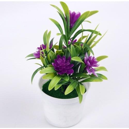 1xArtificial Fake Lotus Flower Potted Plant Bonsai Wedding Garden Home Decor