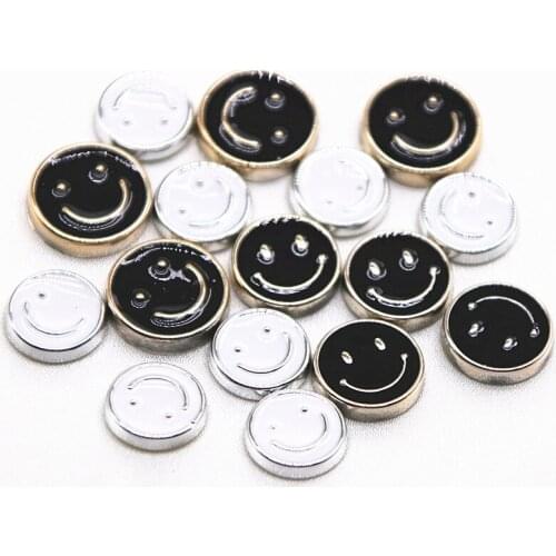 50pcs 11/13mm smiling face delicate Buttons Home Garden Crafts Cabochon Scrapbooking DIY Accessories
