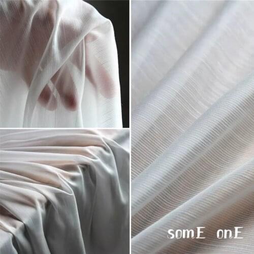 50x150cm Line Crepe White Chiffon Fabric Lace Tulle polyester DIY Patchwork Dress Stage Doll decor Designer Fabric