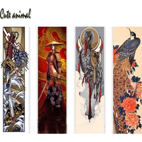 5D Diamond Painting Japanese samurai sword geisha retro Full Drill Square Embroidery Cross Stitch kit Rhinestone Needlework new