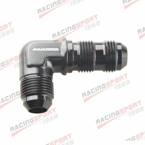 12AN AN-12 AN12 90 Degree Aluminum Flare Bulkhead Adapter Fitting Black/BLUE