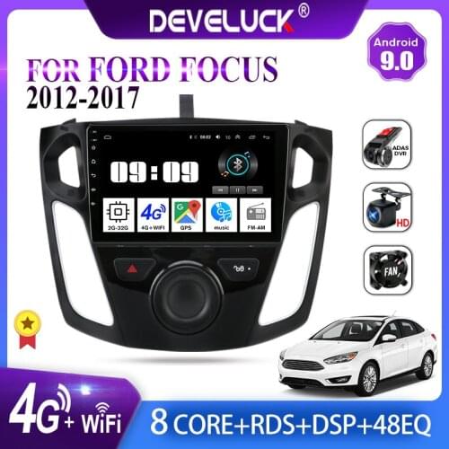 2 din 9" Android Car Radio Multimedia Video Player For Ford Focus 3 Mk3 salon 2012-2017 Navigation GPS Bluetooth 2din stereo RDS