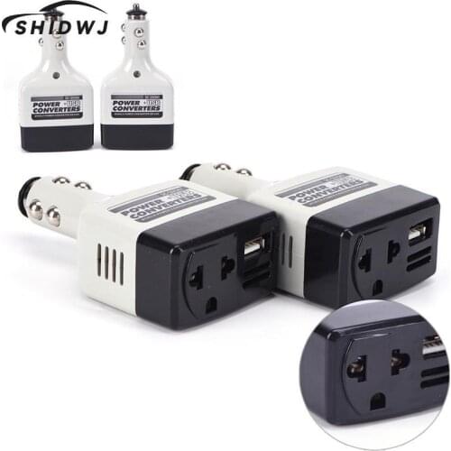 12W Auto Charger 220V Mobile Charger Power With USB Adapter DC 12V To AC Converter 11.5cm x 5.5cm x 3.5cm
