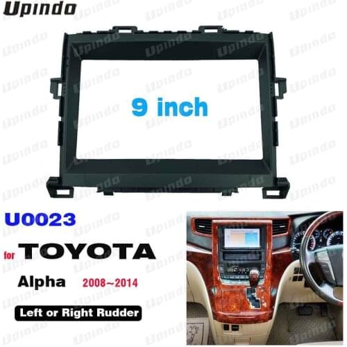 2 Din 9 Inch Car Radio Fascias for Toyota Alpha 2008-2014 Dashboard Frame Installation DVD Gps Mp5 Android Multimedia Player