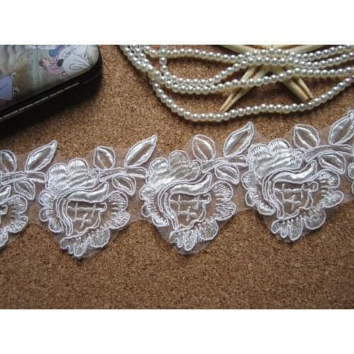 Free shipping! black and white Voile lace Wedding veil Clothing Skirt accessory 5.5cm