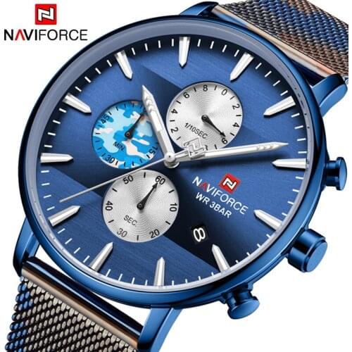 NAVIFORCE Men Watches Fashion Waterproof Watch Top Luxury Brand Chronograph Quartz Wrist Watch Gifts For Men Relogio Masculino