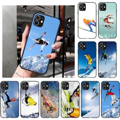 Amazing Snow Ski Jump Freestyle Phone Case For iPhone 12 11 Pro X XR XS Max SE2020 7 8 6 6s Plus Silicone TPU Soft Back Cover