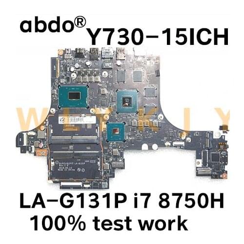 DLPY5 / DLPY7 LA-G131P for Lenovo Y730-15ICH notebook motherboard CPU i7 8750H GPU GTX1050TI 4GB 100% test work 5B20S56957