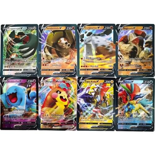 English Version Pokemon Card Featuring 20 GX 60 VMAX For Children Gift