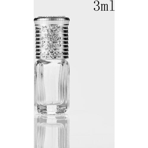 MUB - 10 Pieces/Lot Alloy Cover For 3ml 6ml 10ml 12ml Octagonal Essential Oil Bottle Glass Perfume Bottle Empty Container