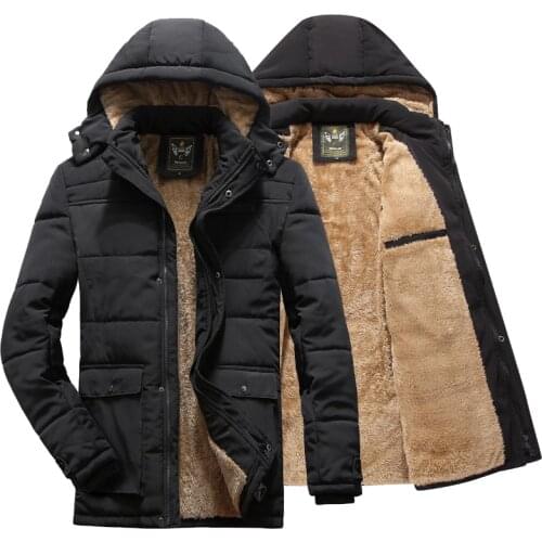 Winter Parka Mens Solid Jacket 2020 New Arrival Thick Warm Coat Long Hooded Jacket Fur Collar Windproof Padded Coat Fashion Men