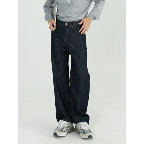 2021 New Men Loose Straight Casual Denim Pants Male Streetwear Vintage Fashion Hip Hop Wide Leg Jeans Trousers