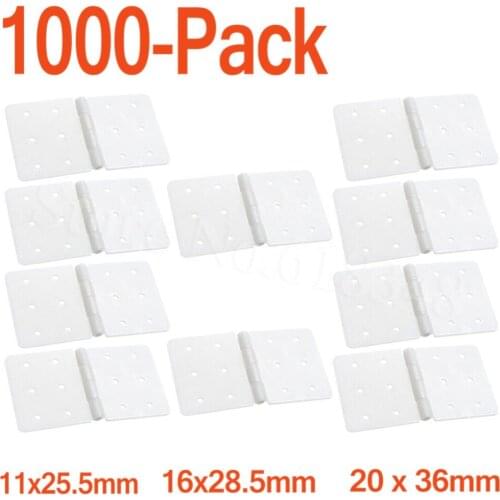 Wholesale 1000pcs/Lot Pinned Nylon Hinges 20x36 mm & 16x28.5 & 11x25.5 For RC Airplane Plane Parts Model Replacement
