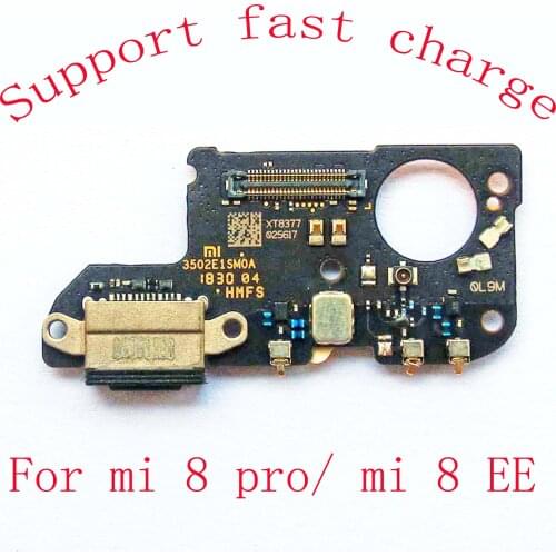 Original Charge Board for Xiaomi 8 Pro Support Fast Charge USB plug charge Port Flex Replacement for mi 8 Explorer Edition
