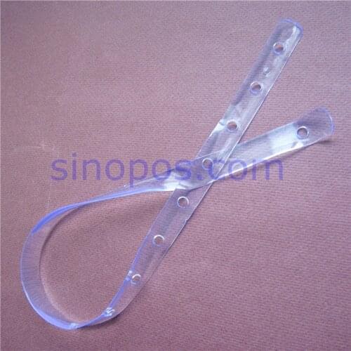 Clear Soft Display Hanger Strips 49cm, plastic hanger connector grip accessories, drop hanging strip suits coordinate storage