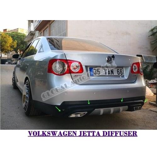 For Vw Volkswagen Jetta 5 Diffuser 2005 2006 2007 2008 2009 2010 Rear Bumper Extension Attachment Car Styling Auto Universal