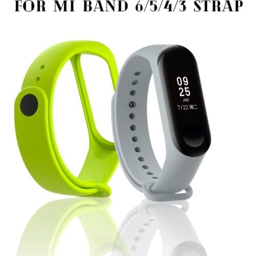 Bracelet Strap for Xiaomi Mi Band 6 5 4 3 Silicone Wristband Anti-sweat Sport Breathable Strap xiaomi Band 5 6 TPU Mi Band 3 4