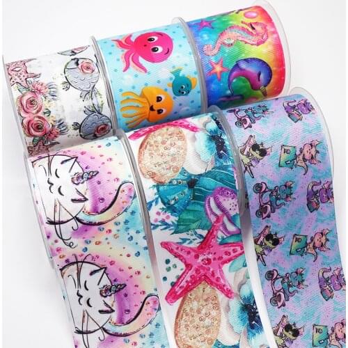 DIY Handmade Materials Printed Grosgrain Ribbon 50 Yard Per Size 24872