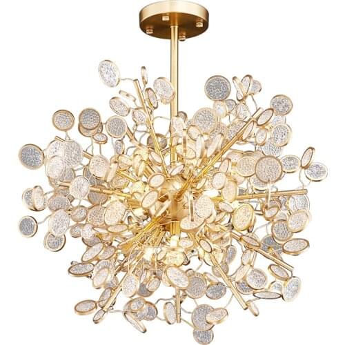 Postmodern light luxury crystal lamp dandelion personality living room dining room designer creative lamp