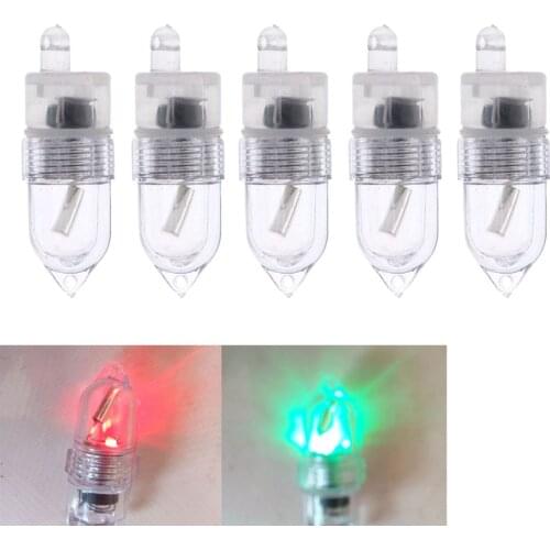 5 PCS LED Night Fishing Rod Bite Lamp Durable Glowing Led Electronic Luminous Bait Alarm Light Clip On Alerter Stick Accessories