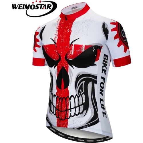 UFOBIK Summer Cycling Jersey Men Short Sleeve Skull Bike Jerseys Road Ropa ciclismo MTB Maillot Shirt Quick Dry Bicycle Clothing