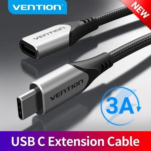 VENTION USB C Extension Cable Male to Female Type C Extender Cord Thunderbolt 3 4K Cable for MacBook Type C 3.1 Extension Cord