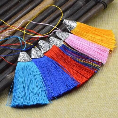 XUNZHE 5Pcs Fish mouth tassel / silk fringe / jewelry accessory / jewelry detection / embellishments / DIY accessories Handmade